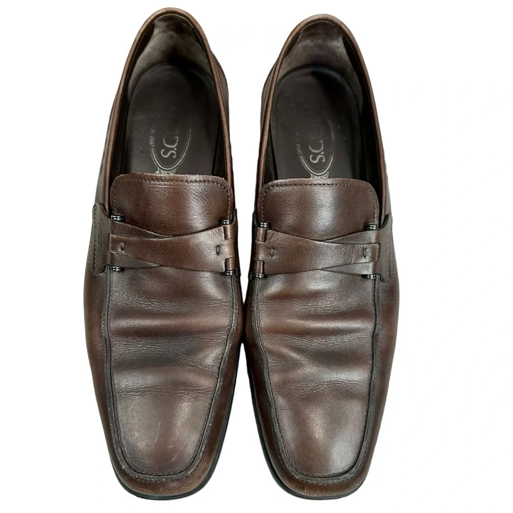 TOD’S‎ GRECA ACCES Strap Leather Loafers